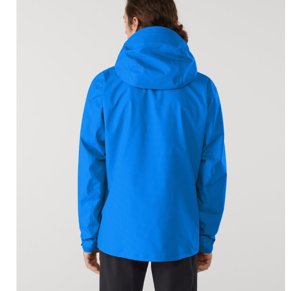 Arc'teryx Traverse Jacket Blue Goretex Pro Light Shell Men L Hooded Full Zip NEW - Picture 4 of 16